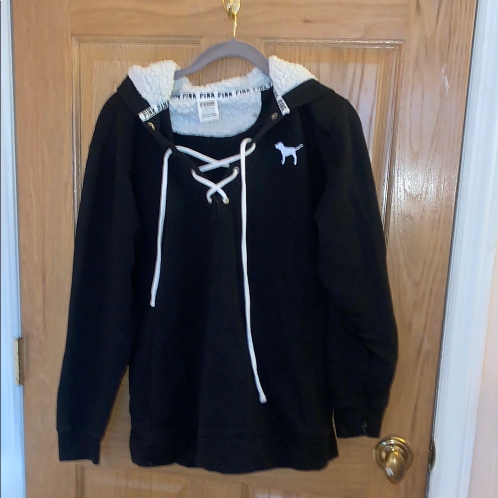 Black Hoodie with White Logo